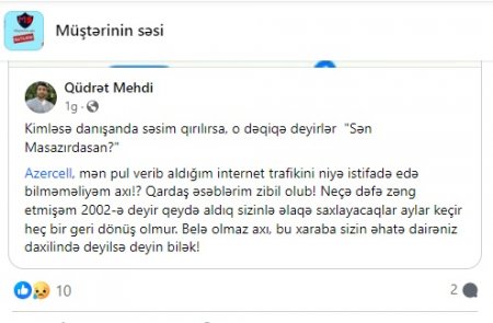 `Azercell` Bakının qulağının dibində problem yaradırsa...