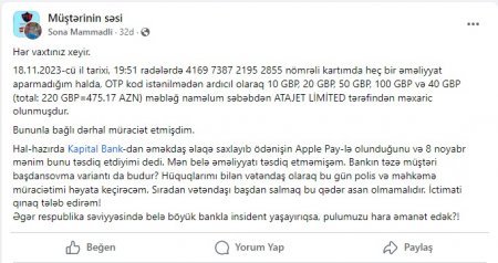 "Əgər ölkənin ən böyük bankı bu gündədirsə..."