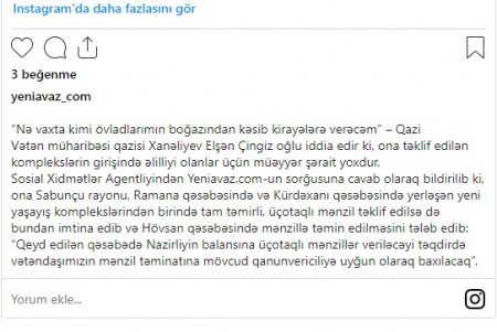 “Nə vaxta kimi övladlarımın boğazından kəsib kirayələrə verəcəm”