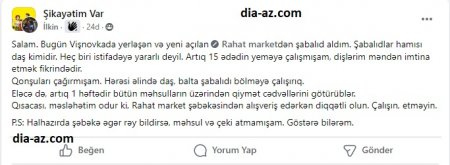 `Rahat` market NARAHATÇILIQ YARADIR...