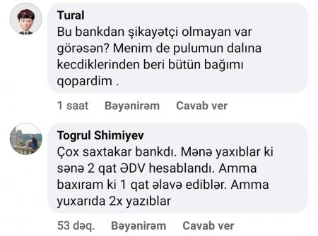 "ABB bankın müştərisi olduğuma görə çox peşmanam..."